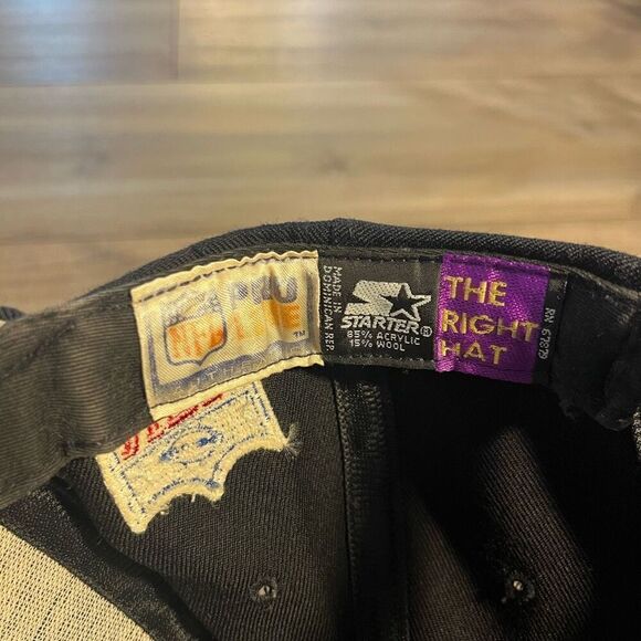 Vintage‎ Starter NFL Steelers Black Athletic Strap Back Hat - Picture 5 of 5